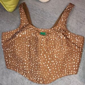 Doe print corset top